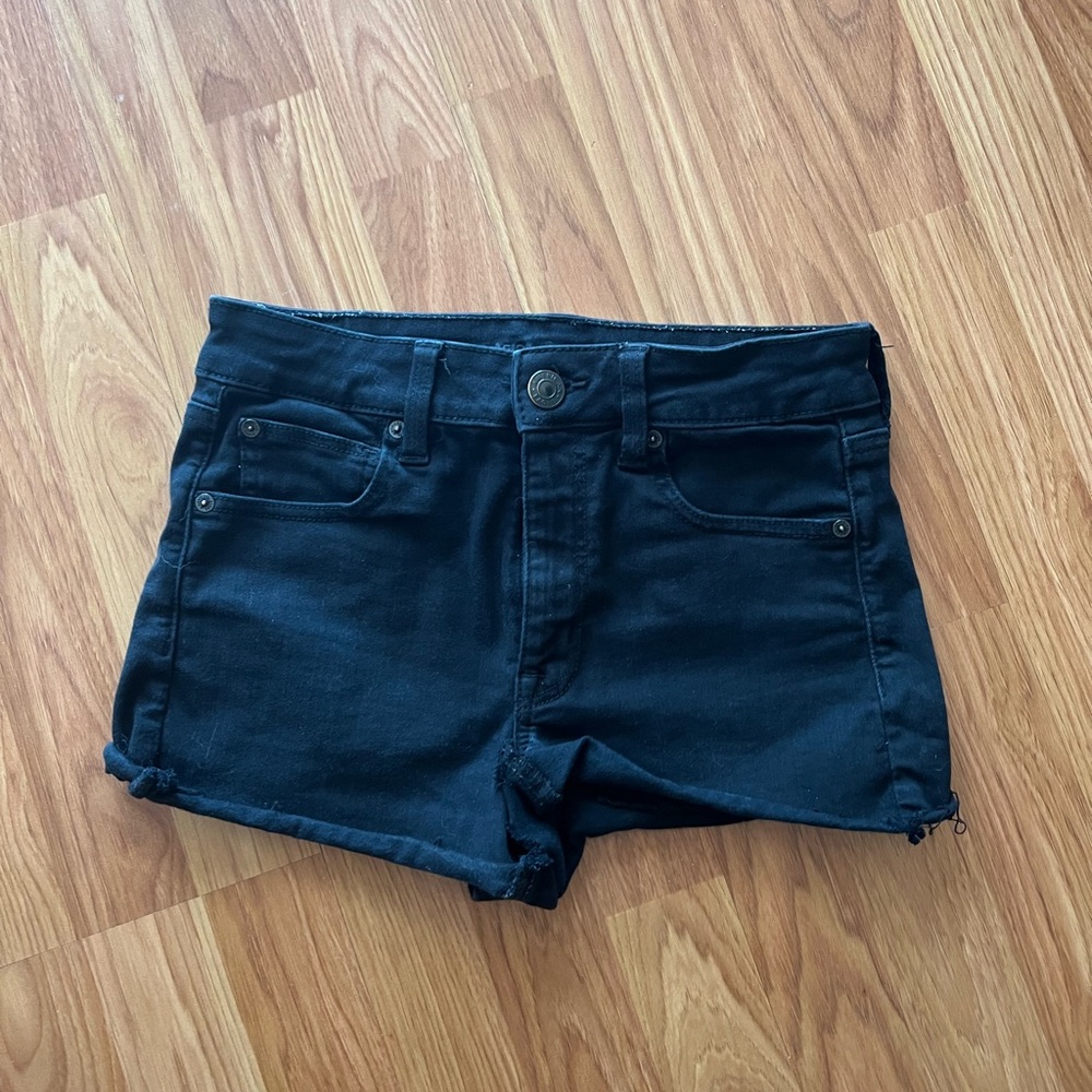 American Eagle Outfitters Black Denim Jean Shorts Size 6
